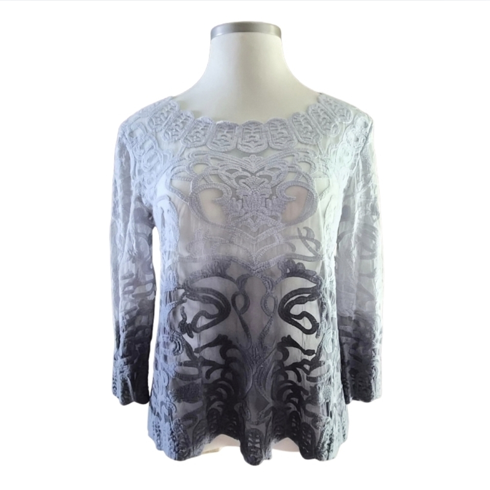 Meadow Rue by Anthro Caela lace ombré top